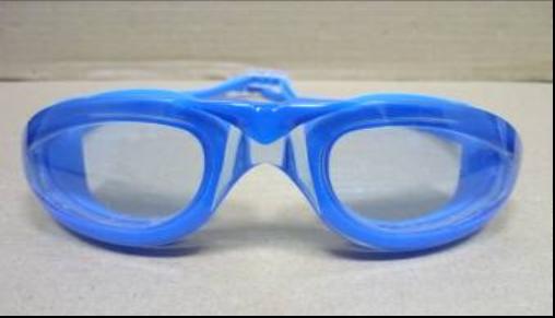 swimming goggles and fins