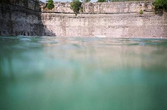 Swimming out into quarry