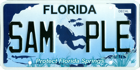 The new Protect Florida Springs license plate