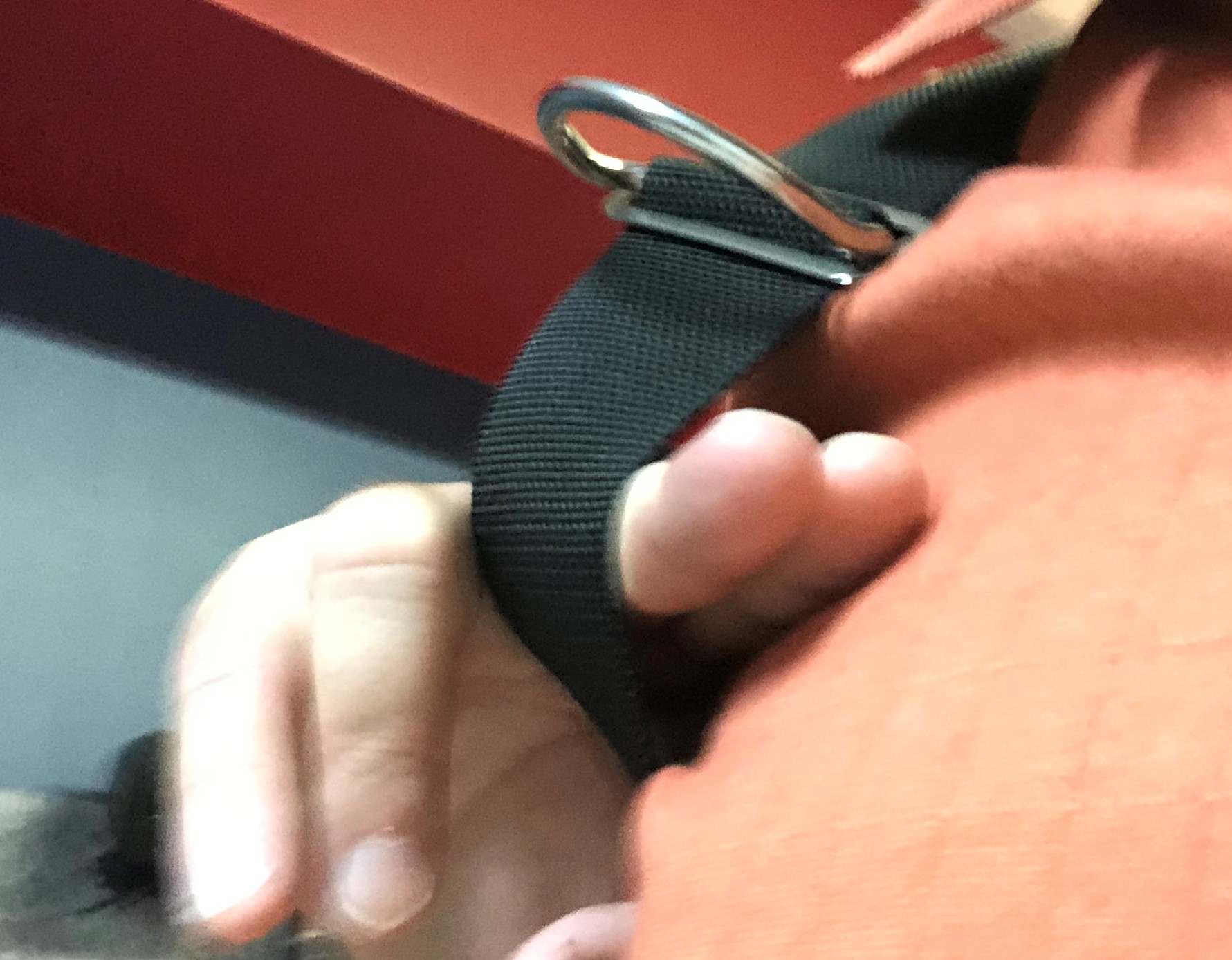 Tightness of shoulder webbing.