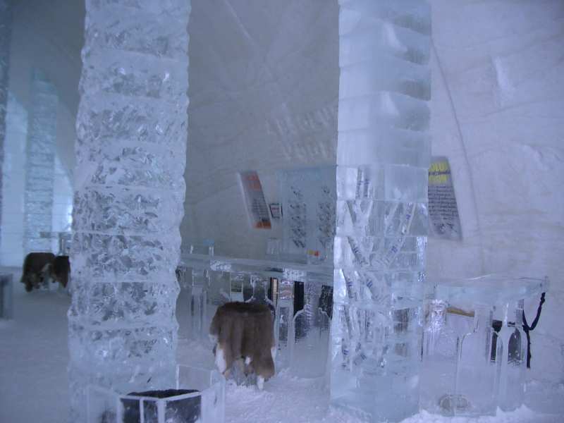 Vodka bar at Ice hotel