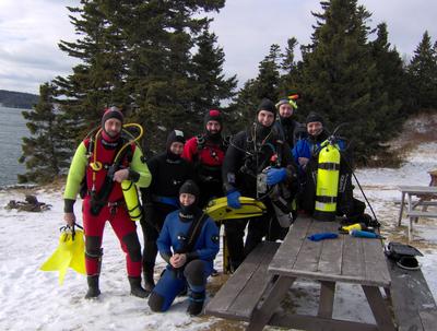 We Love winter Diving at Deer Island