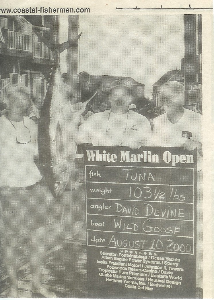 White Marlin Open 2nd place Yellowfin