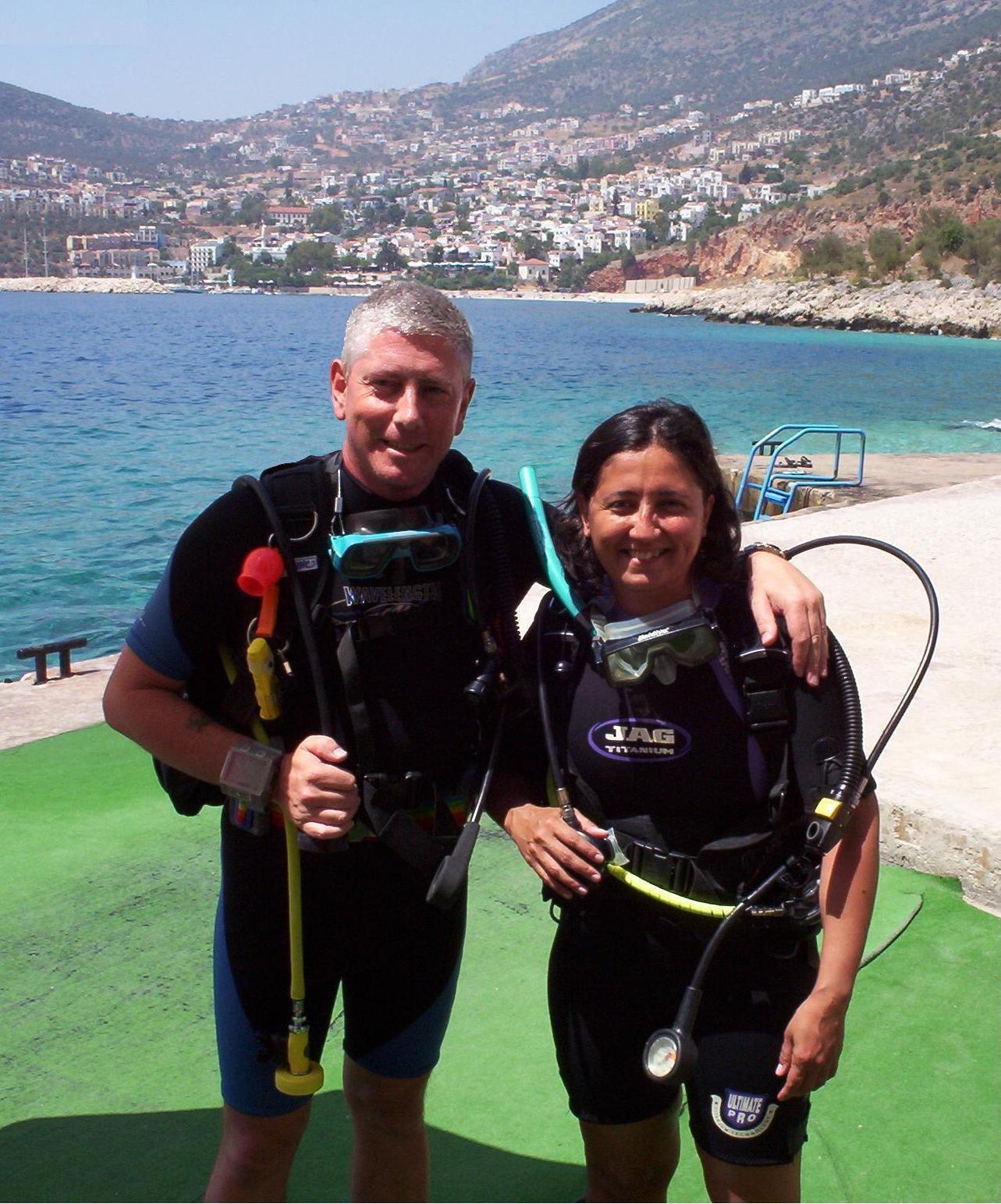 Wife and i on her birthday in Kalkan.