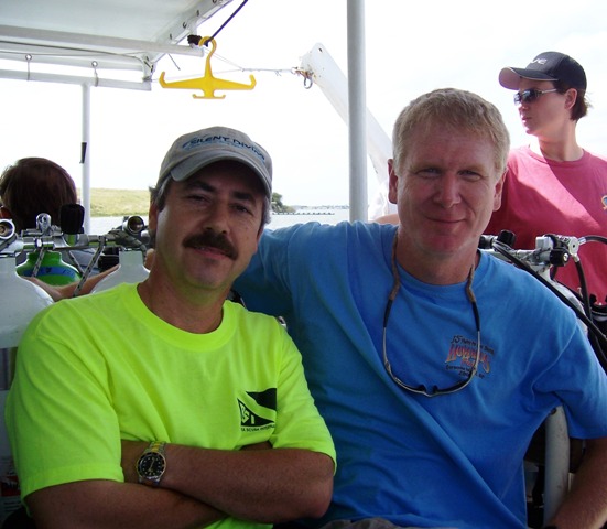 With Joe Porter on dive boat Olympus