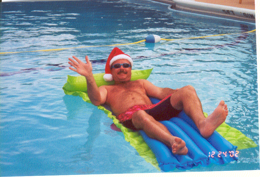 Xmas In Florida In the pool!